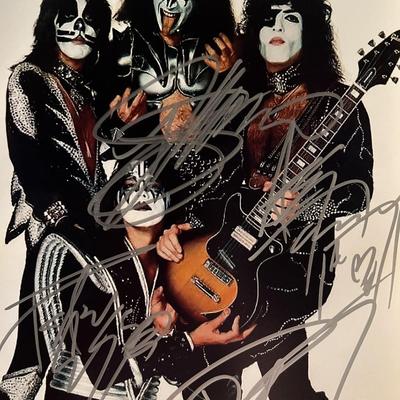Kiss band signed photo 