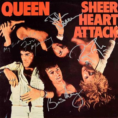 Queen signed Sheer Heart Attack album