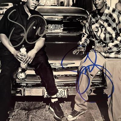 Rappers Snoop Dogg and Dr. Dre signed photo