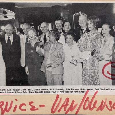 Van Johnson Signed Photo