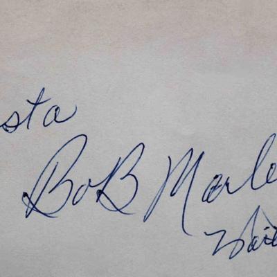 Bob Marley signature slip