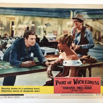 Port of Wickedness original 1954R  vintage lobby card 
