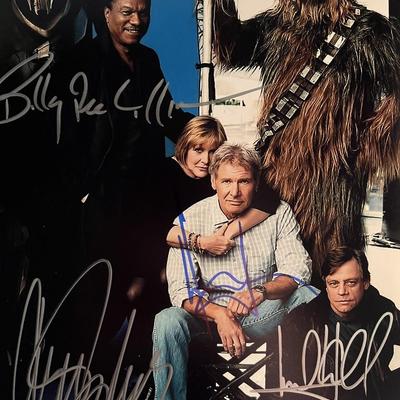 Star Wars Force Awakens cast signed photo