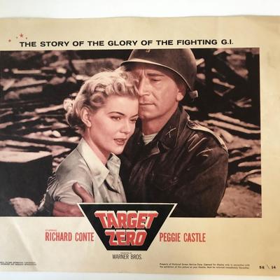 Target Zero original 1956 vintage lobby card