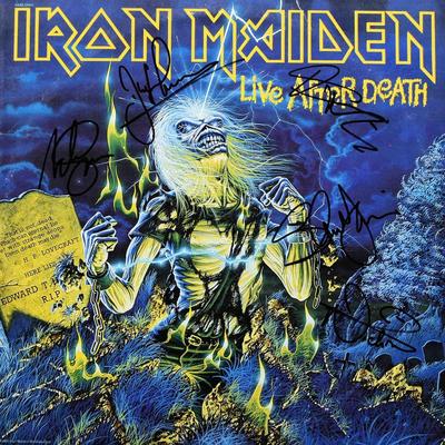 Iron Maiden signed debut album