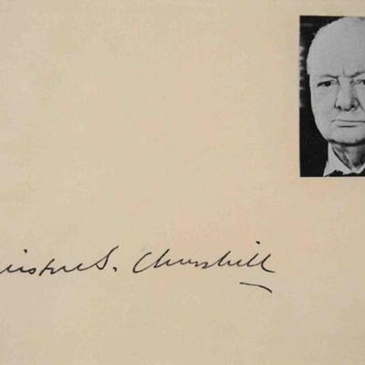 Winston S. Churchill signature slip
