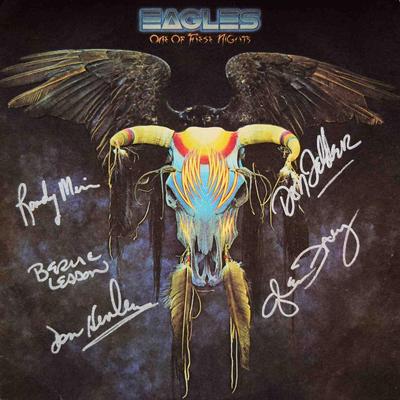 Eagles One Of These Nights signed album 