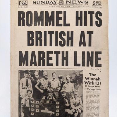 Sunday News 1943 Vintage Newspaper