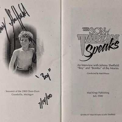 Johnny Sheffield Signed Tarzan Booklet