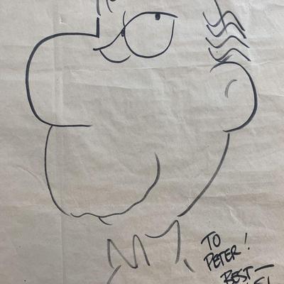 Kevin Fagan hand drawn and signed sketch