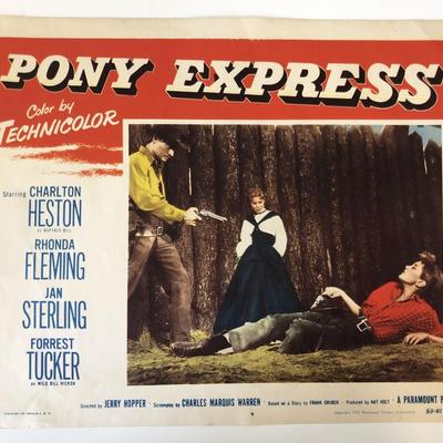 Pony Express original 1953 vintage lobby card
