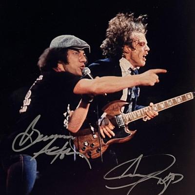 AC/DC band signed photo