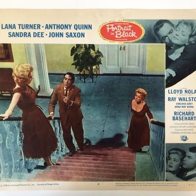 Portrait in Black original 1960 vintage lobby card