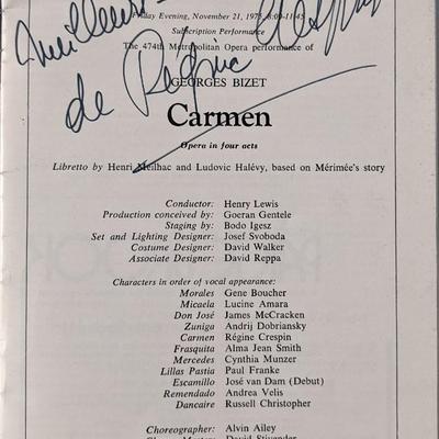 Regine Crespin Signed Playbill