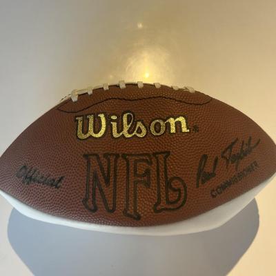 Tiki Barber and Tony Siragusa signed football. GFA authenticated