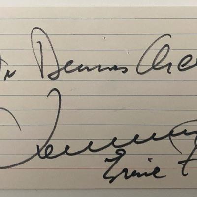 Singer Tennessee Ernie Ford original signature