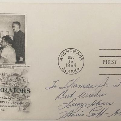 Lum and Abner Norris Goff signed 1964 first day cover 