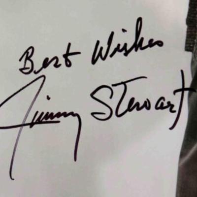 Jimmy Stewart signed portrait photo 