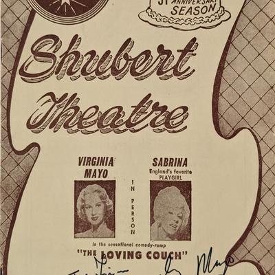 Virginia Mayo and Renie Riano Signed Playbill