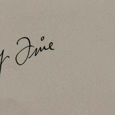 Larry Fine signature slip 