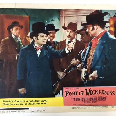 Port of Wickedness original 1954R  vintage lobby card