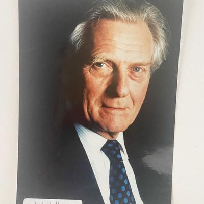British politician Michael Heseltine signed photo