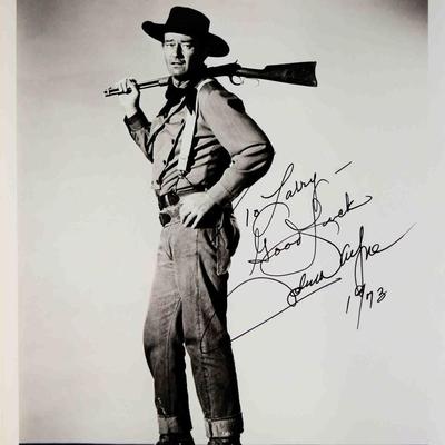 John Wayne signed photo