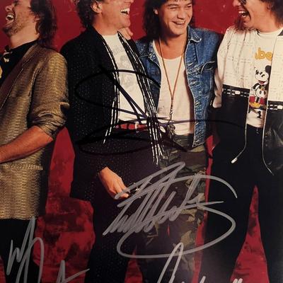 Van Halen band signed photo