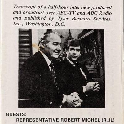 House Republican Leader Robert Michel Signed ABC Transcript