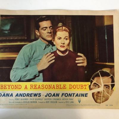 Beyond a Reasonable Doubt original 1956 vintage lobby card