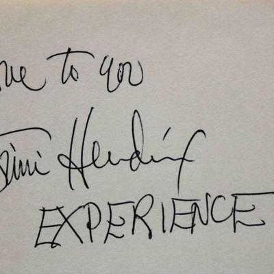 Jimi Hendrix signed slip