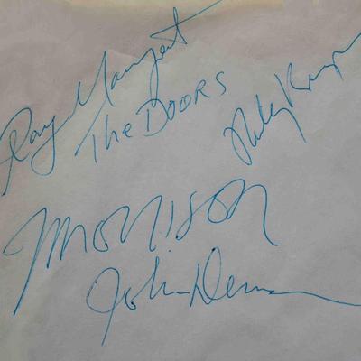 The Doors signed slip