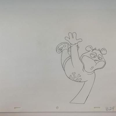 Super Sugar Crisp cereal bear original ad sketch designed by Robert "Bob" Irwin