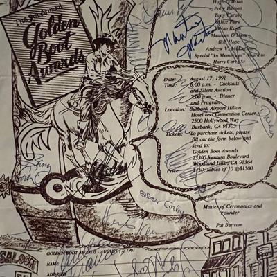 Golden Boot Awards signed promo flyer