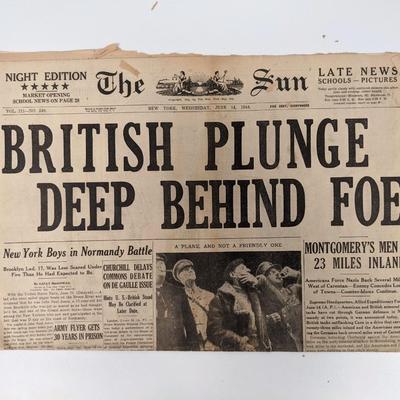 The Sun 1944 Vintage Newspaper