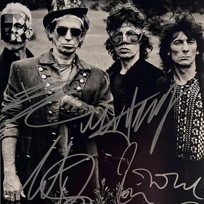 Rolling Stones band signed photo