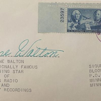 Jayne Walton Signed Envelope