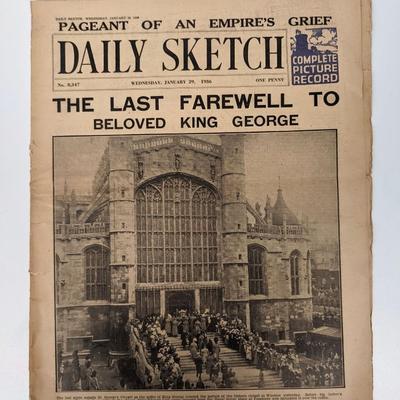 Daily Sketch 1936 Vintage Newspaper