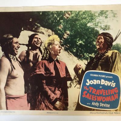 The Traveling Saleswoman original 1949 vintage lobby card