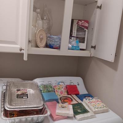 DISPOSABLE DINNERWARE, NAPKINS AND FOIL COOKING PANS