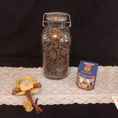 HUGE BALL ATLAS GLASS CANNING JAR & MORE