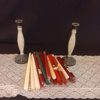 TAPERED CANDLES AND CANDLESTICKS