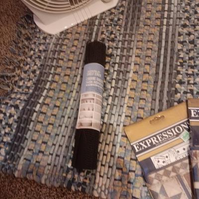 SMALL SIMPLE HUMAN WASTE CAN, WALL PAPER BORDER, THROW RUG AND MORE