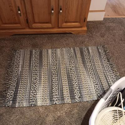 SMALL SIMPLE HUMAN WASTE CAN, WALL PAPER BORDER, THROW RUG AND MORE