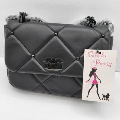 NWT Black Quilted Gilda Paris Handbag MSRP $159.00