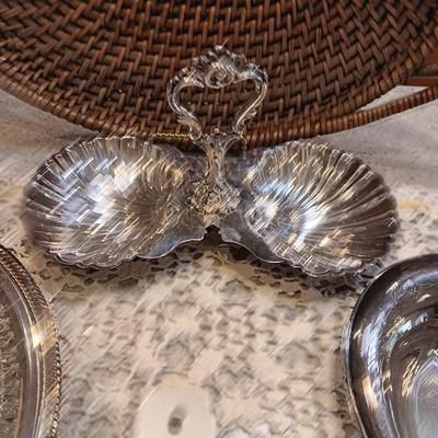 SILVER PLATE SERVING PIECES AND MORE