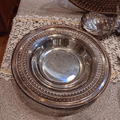 SILVER PLATE SERVING PIECES AND MORE