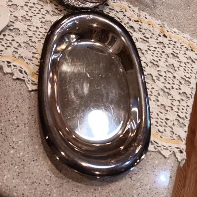 SILVER PLATE SERVING PIECES AND MORE
