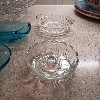 NICE GLASS SERVING PIECES