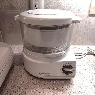 ELECTRIC STEAMER, ALADDIN CASSEROLE WARMER AND STORAGE CONTAINER